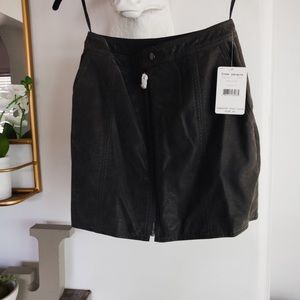NWT! Free People faux leather mini skirt